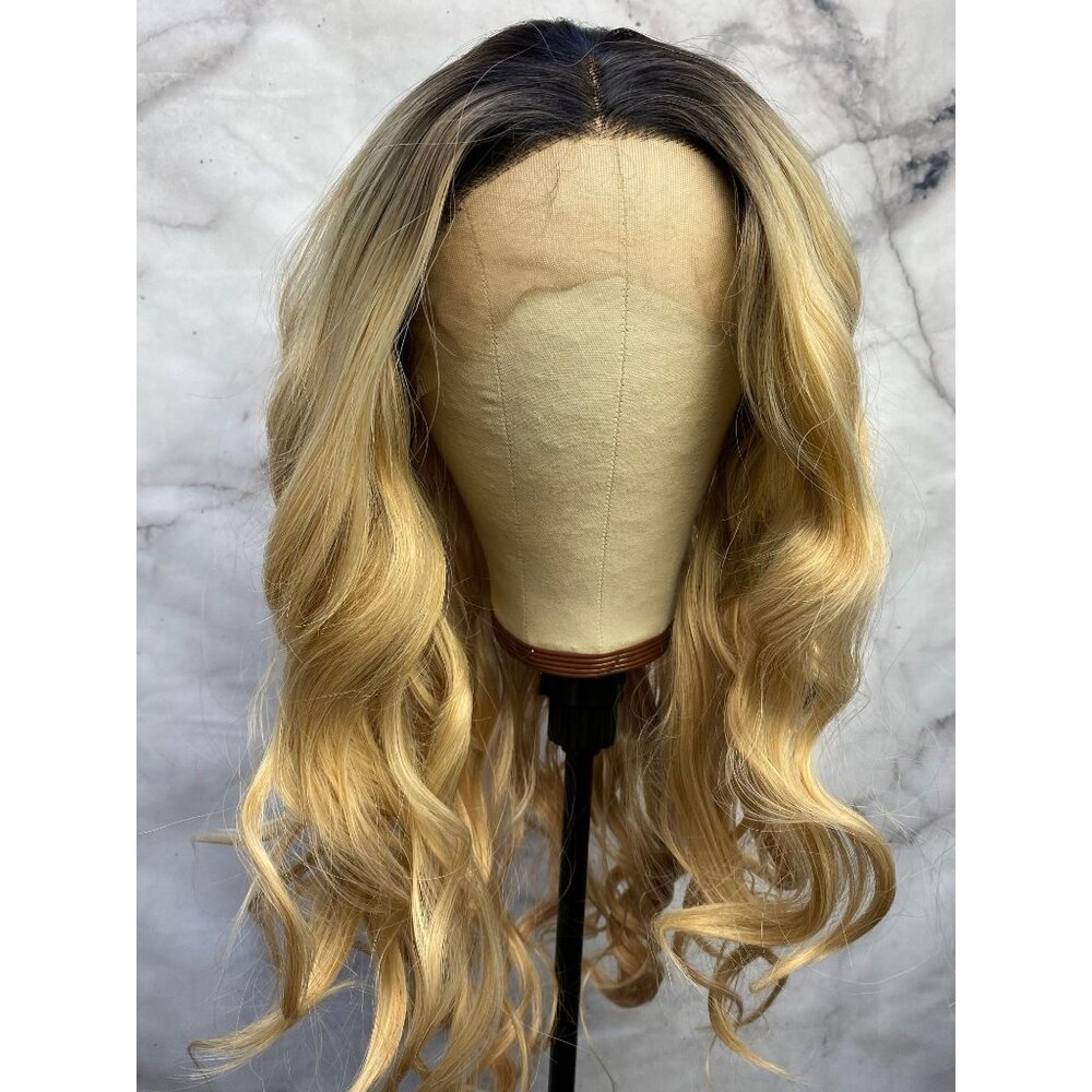 Ash Blonde Wig,Ombré Blonde,Lace Wig
